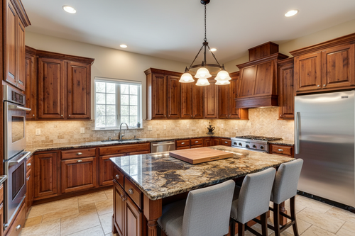 Dark Cherry Kitchen Cabinets