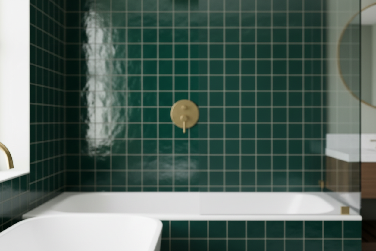 Dark Green 4x4 Tiles Close-Up